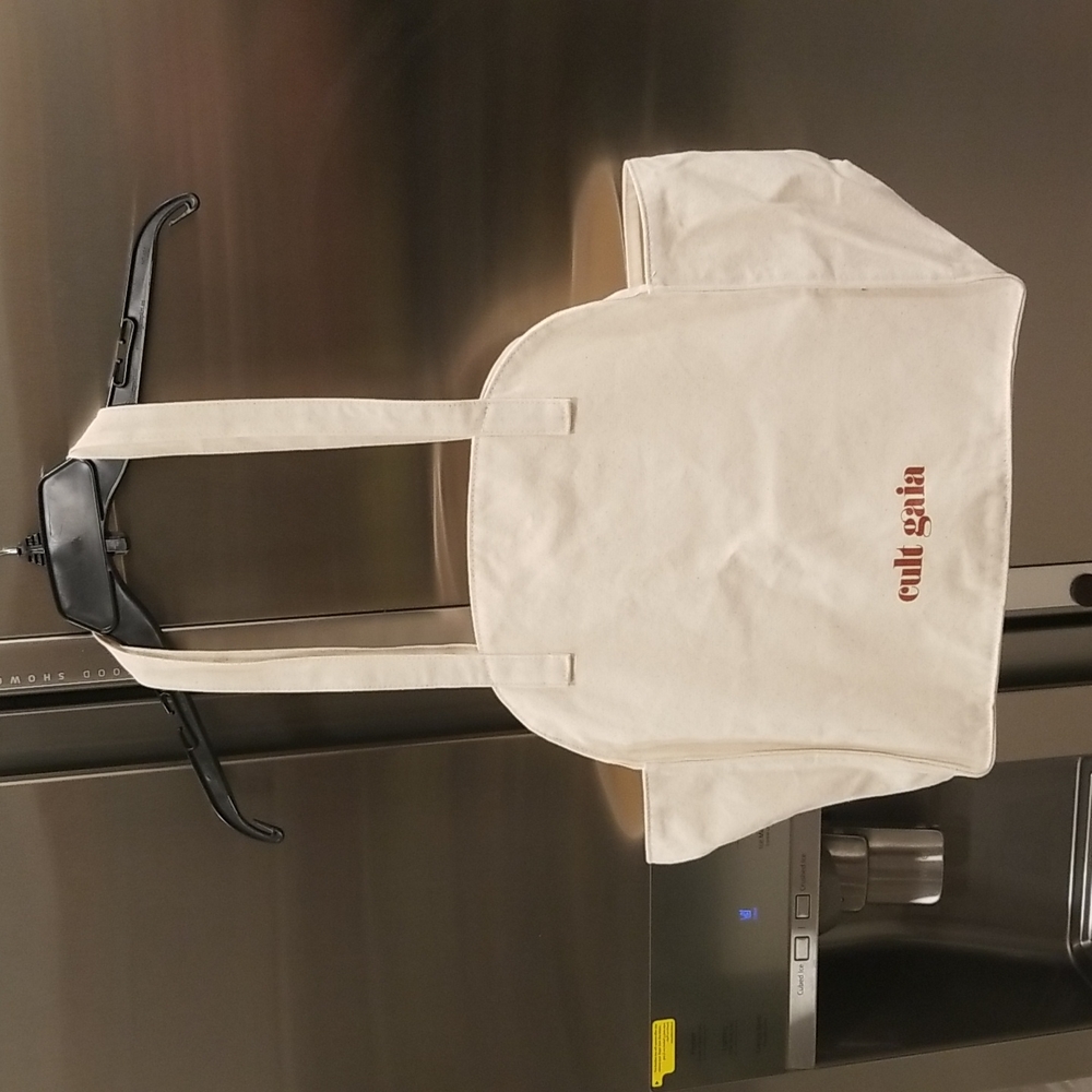 ๐CULT GAIA๐ Reusable Tote Bag Canvas Carryall Logo Recycled Cotton Cream - Picture 7 of 12